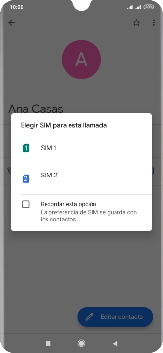 Pulsa la tarjeta SIM deseada. Pulsa la tarjeta SIM deseada.