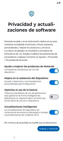 Pulsa el indicador junto a los ajustes deseados para seleccionarlos. Pulsa el indicador junto a los ajustes deseados para seleccionarlos.
