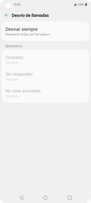 Pulsa el tipo de desvío deseado. Pulsa el tipo de desvío deseado.