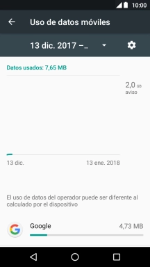 Y el consumo de datos de cada aplicación aparece junto a ellas. Y el consumo de datos de cada aplicación aparece junto a ellas.