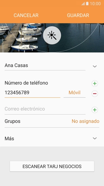 Pulsa en el campo junto al número de teléfono. Pulsa en el campo junto al número de teléfono.