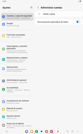 Pulsa Añadir cuenta. Pulsa Añadir cuenta.
