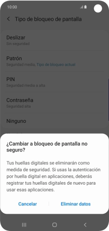 Pulsa Eliminar datos. Pulsa Eliminar datos.