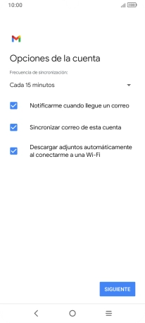 Si aparece en la pantalla esta imagen, tu cuenta de correo electrónico ha sido reconocida y configurada automáticamente. Sigue las indicaciones de la pantalla para introducir más información y terminar la configuración. Si aparece en la pantalla esta imagen, tu cuenta de correo electrónico ha sido reconocida y configurada automáticamente. Sigue las indicaciones de la pantalla para introducir más información y terminar la configuración.