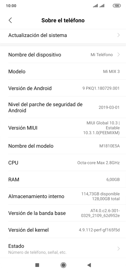 Pulsa Actualización del sistema. Si hay una versión de software nueva disponible, aparecerá ahora en la pantalla. Sigue las indicaciones de la pantalla para actualizar el software del teléfono. Pulsa Actualización del sistema. Si hay una versión de software nueva disponible, aparecerá ahora en la pantalla. Sigue las indicaciones de la pantalla para actualizar el software del teléfono.