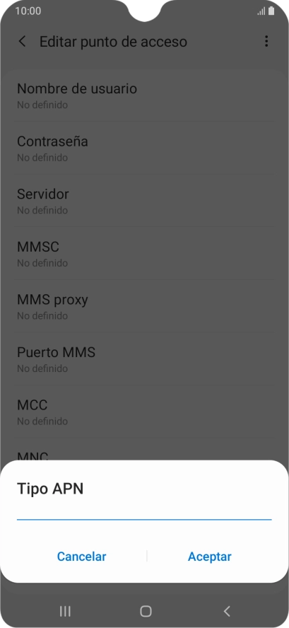 Introduce default y pulsa Aceptar. Introduce default y pulsa Aceptar.