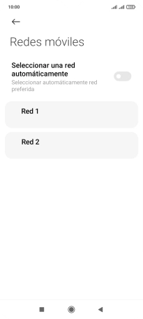 Pulsa la red deseada. Pulsa la red deseada.