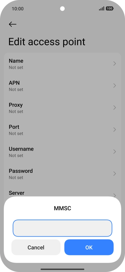 Key in http://www.vodafone.ie/mms and press OK. Key in http://www.vodafone.ie/mms and press OK.