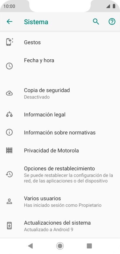 Pulsa Actualizaciones del sistema. Si hay una versión de software nueva disponible, aparecerá ahora en la pantalla. Sigue las indicaciones de la pantalla para actualizar el software del teléfono. Pulsa Actualizaciones del sistema. Si hay una versión de software nueva disponible, aparecerá ahora en la pantalla. Sigue las indicaciones de la pantalla para actualizar el software del teléfono.