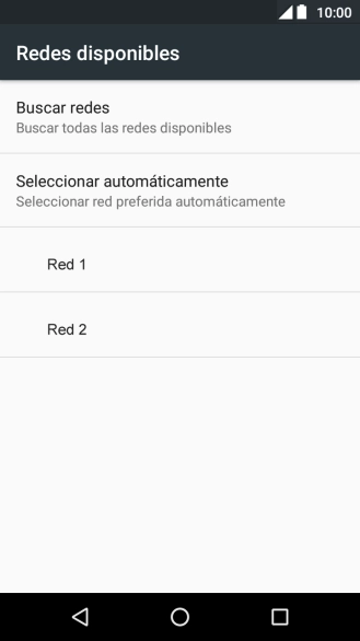 Pulsa la red deseada.
