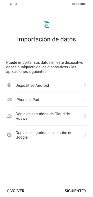 Puedes transferir el contenido de otro teléfono cuando activas tu teléfono por primera vez y cuando lo has restablecido. Cuando aparezca en la pantalla del teléfono esta imagen, ya está listo para la transmisión del contenido del otro teléfono. Puedes transferir el contenido de otro teléfono cuando activas tu teléfono por primera vez y cuando lo has restablecido. Cuando aparezca en la pantalla del teléfono esta imagen, ya está listo para la transmisión del contenido del otro teléfono.