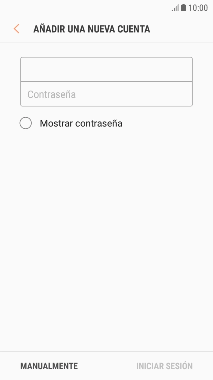 Pulsa Contraseña e introduce la contraseña de tu cuenta de correo electrónico.