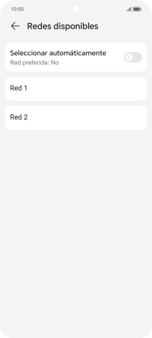 Pulsa la red deseada. Pulsa la red deseada.