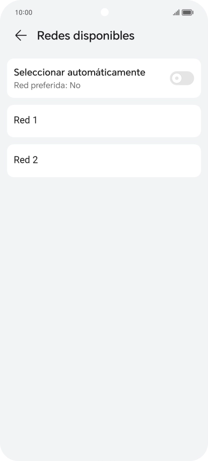 Pulsa la red deseada. Pulsa la red deseada.