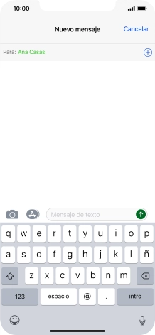 Pulsa en el campo de escritura y escribe el texto deseado.