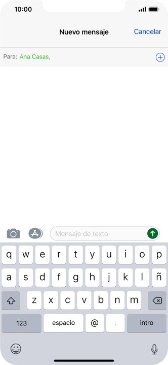 Pulsa en el campo de escritura y escribe el texto deseado.