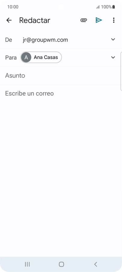 Pulsa Asunto e introduce el asunto deseado. Pulsa Asunto e introduce el asunto deseado.