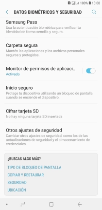 Pulsa Otros ajustes de seguridad. Pulsa Otros ajustes de seguridad.