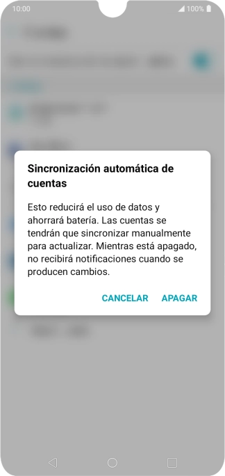 Si desactivas la función, pulsa APAGAR. Si desactivas la función, pulsa APAGAR.
