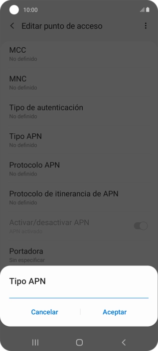 Introduce default y pulsa Aceptar. Introduce default y pulsa Aceptar.