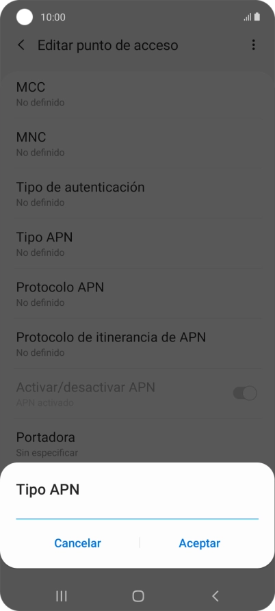 Introduce default y pulsa Aceptar. Introduce default y pulsa Aceptar.