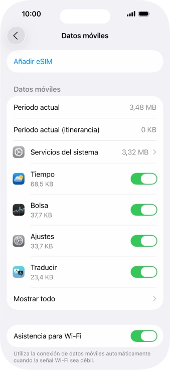 Pulsa Añadir eSIM.