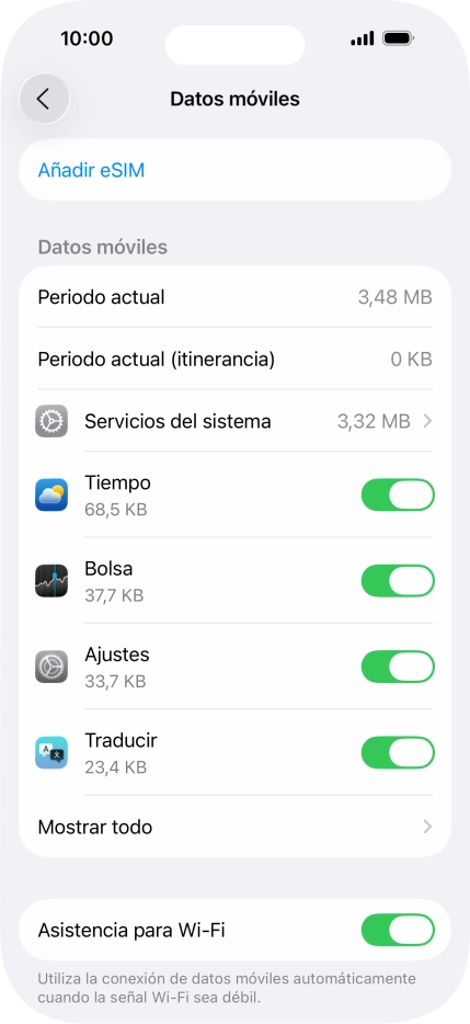 Pulsa Añadir eSIM.