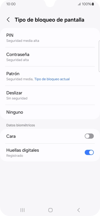Pulsa Ninguno.