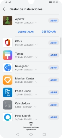 Pulsa DESINSTALAR. Pulsa DESINSTALAR.