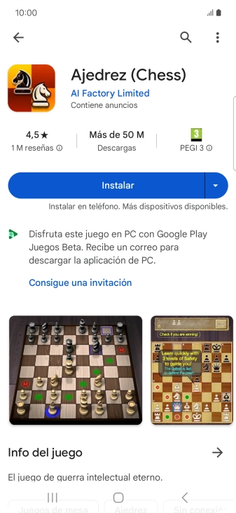 Pulsa Instalar y sigue las indicaciones de la pantalla para instalar la app. Pulsa Instalar y sigue las indicaciones de la pantalla para instalar la app.