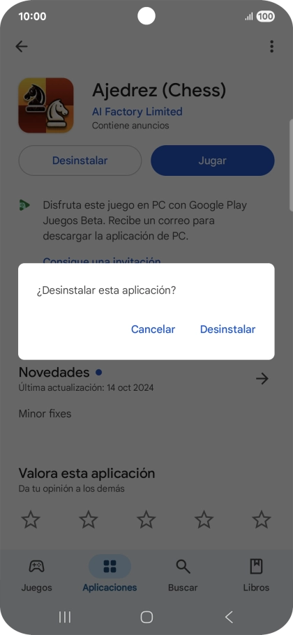 Pulsa Desinstalar. Pulsa Desinstalar.