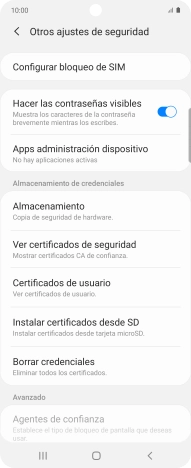 Pulsa Configurar bloqueo de SIM. Pulsa Configurar bloqueo de SIM.