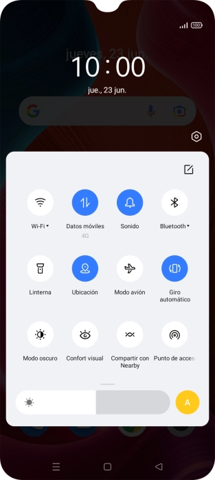 Pulsa el icono de ajustes.