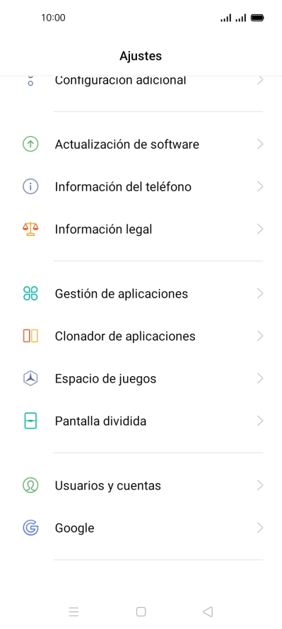 Pulsa Gestión de aplicaciones.