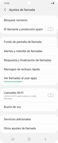 Pulsa Servicios adicionales. Pulsa Servicios adicionales.