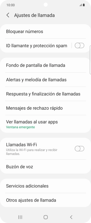 Pulsa Servicios adicionales. Pulsa Servicios adicionales.