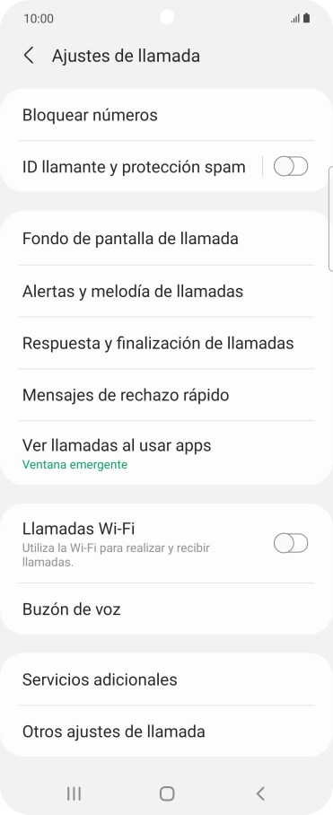 Pulsa Servicios adicionales. Pulsa Servicios adicionales.