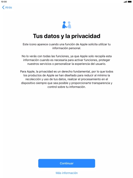 Pulsa Continuar.