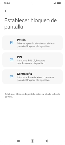 Pulsa el código de seguridad deseado. Pulsa el código de seguridad deseado.