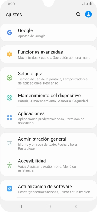 Pulsa Administración general. Pulsa Administración general.