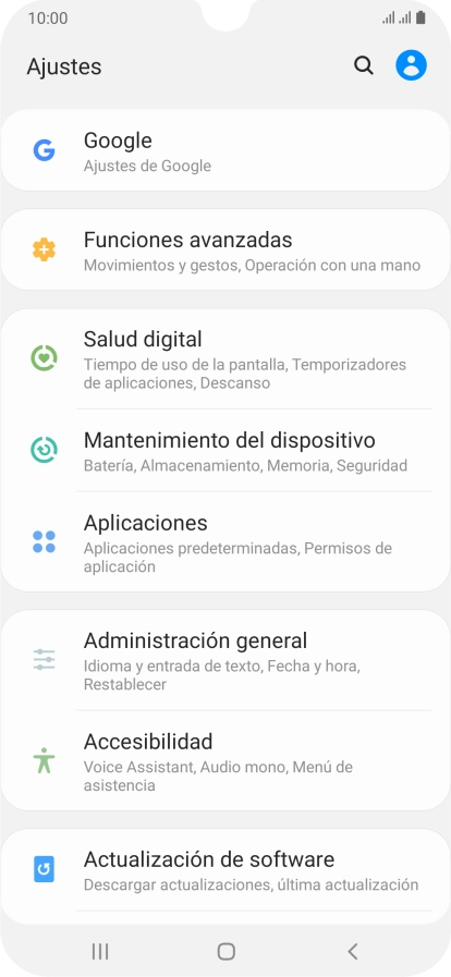 Pulsa Administración general. Pulsa Administración general.