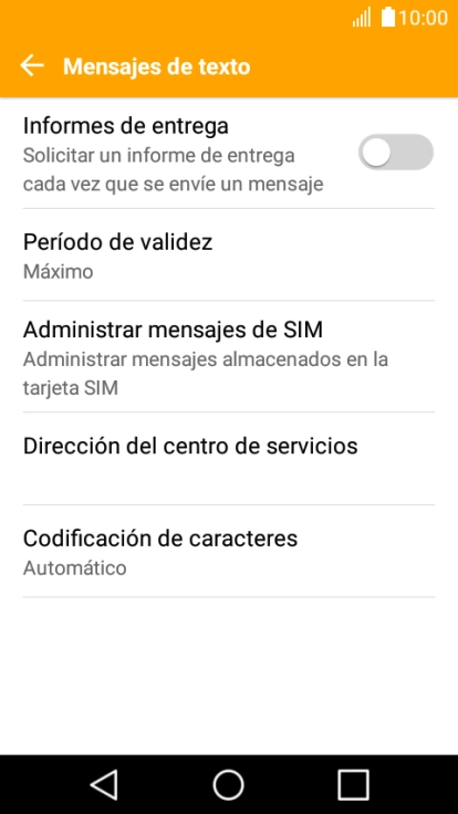 Pulsa Dirección del centro de servicios. Pulsa Dirección del centro de servicios.