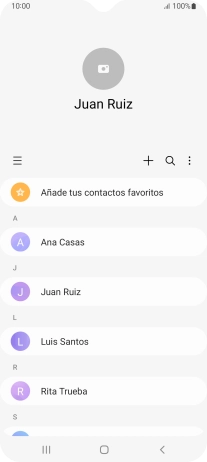 Pulsa el icono de nuevo contacto. Pulsa el icono de nuevo contacto.