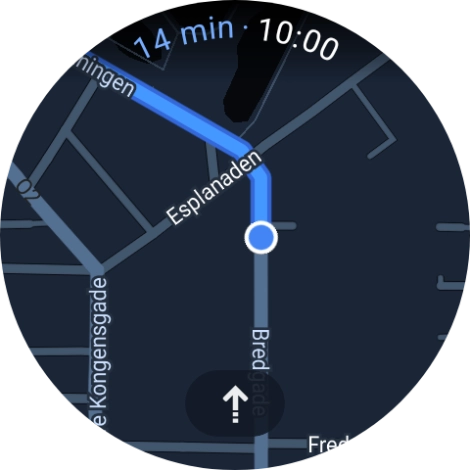 Pulsa el icono de descripción de ruta para volver a las indicaciones de la ruta. Pulsa el icono de descripción de ruta para volver a las indicaciones de la ruta.