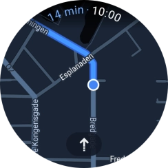 Pulsa el icono de descripción de ruta para volver a las indicaciones de la ruta. Pulsa el icono de descripción de ruta para volver a las indicaciones de la ruta.