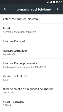 Pulsa Actualizaciones del sistema. Si hay una versión de software nueva disponible, aparecerá ahora en la pantalla.
Sigue las indicaciones de la pantalla para actualizar el software del teléfono. Pulsa Actualizaciones del sistema. Si hay una versión de software nueva disponible, aparecerá ahora en la pantalla.
Sigue las indicaciones de la pantalla para actualizar el software del teléfono.
