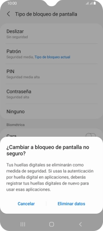 Pulsa Eliminar datos. Pulsa Eliminar datos.