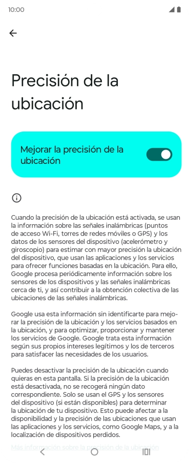 Si pulsas el indicador junto a Si pulsas el indicador junto a