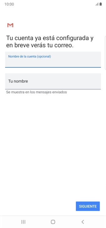 Pulsa Tu nombre e introduce el nombre del remitente. Pulsa Tu nombre e introduce el nombre del remitente.