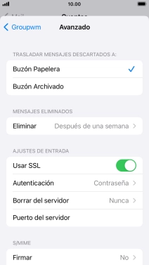Pulsa el indicador junto a 